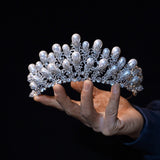 Princess Crystal&Pearls Wedding Tiara Crown 18263