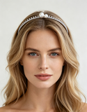 17886 Cute Pearls Simple  Wedding Tiaras