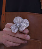 Zircon flower ring asl-0506