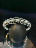 Pearls crystal wedding crown 18363