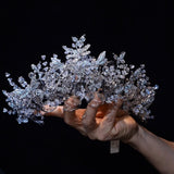 Oversize wedding tiara headpiece