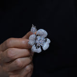 Zircon flower ring
