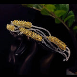 Yellow Zircon wedding tiara headpiece ASL-0239