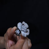 Zircon flower ring
