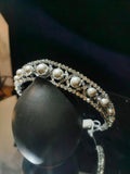 Pearls crystal wedding crown 18363