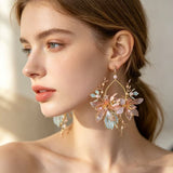 Gorgeous Leaves Brides Ear clip Evening Earrings Prom Hair Jewelry Earring