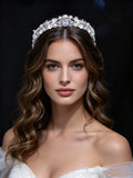 Korean Crystals Wedding Tiara Crown 18071