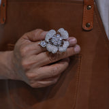 Zircon flower ring