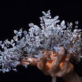 Oversize wedding tiara headpiece