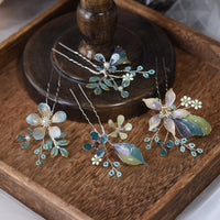 Green Girls Hairpins Brides Barrettes AP-4382T