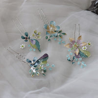 Green Girls Hairpins Brides Barrettes AP-4382T