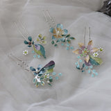 Green Girls Hairpins Brides Barrettes AP-4382T