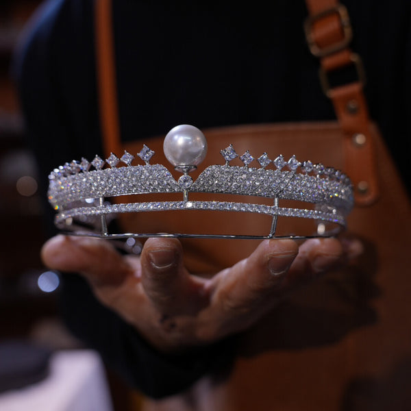 Zircon Queen Wedding Tiaras Crown ASL-0476