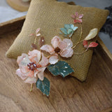 Sweet Leaves&Flower Wedding Barrttes AT-4634