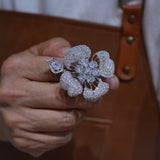 Zircon flower ring