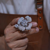 Zircon flower ring