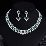 Green zircon Zircon necklace set