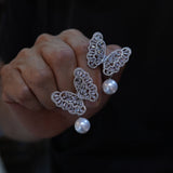 Elegant Pearls Crystals Woman Earring E5-0185