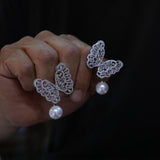 Elegant Pearls Crystals Woman Earring E5-0185