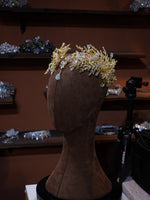 Baroque gold crystal brides Tiaras crown