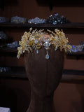Baroque gold crystal brides Tiaras crown