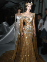 Baroque gold crystal brides Tiaras crown