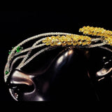 Yellow Zircon wedding tiara headpiece ASL-0239