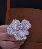Zircon flower ring asl-0506