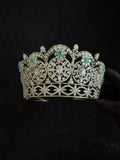 Bohemian Grean Zircon Tiara Headpieces Wedding Crown GSHG-192A