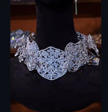 asl-0303 Oversize Silver&Red Zircon Wedding Tiaras Crowns