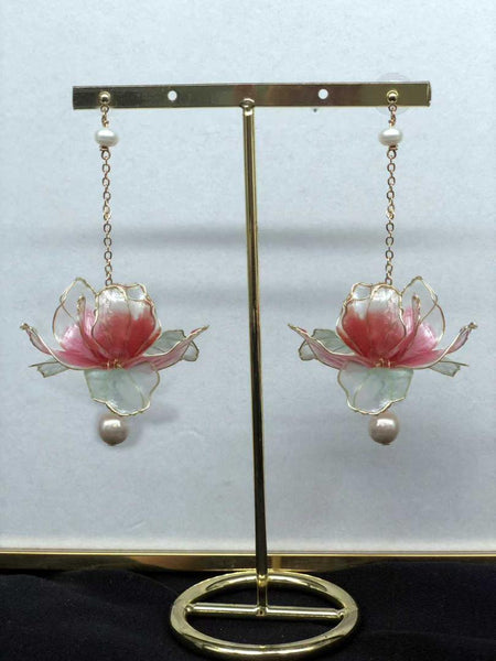 Long pink earring