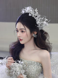 17406 feather zircon brides headbands