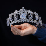 18169Oversize Zircon Wedding Tiaras Crowns