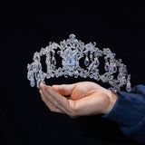 18169Oversize Zircon Wedding Tiaras Crowns