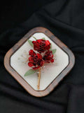 Red brooch AB-039-A3