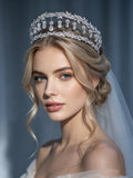 st1-17585 Sparkle Zircon Wedding Tiaras Headpieces
