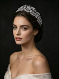 European Zircon Crystal Tiaras Headbands Brides Hair Jewelry