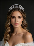 17812 4T Pearls Wedding Headbans