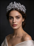 Oversize Zircon European Wedding Crown 17713