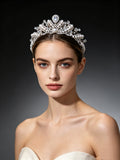 Princess Crystal&Pearls Wedding Tiara Crown 18262