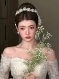 Pearls&Zircon Wedding Tiaras Crown 18101