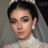 Romantic wedding headpiece with earring 18617