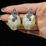 Romantic wedding headpiece with earring 18617