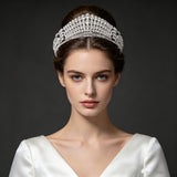 Oversize wedding tiara headpiece 18361