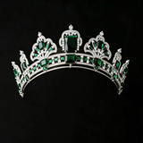 Elegant Emerald Green Zircon Wedding headbands SL0011