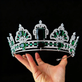 Elegant Emerald Green Zircon Wedding headbands SL0011