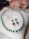 Green zircon Zircon necklace set