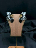 Rish black ear stud ae-921-a3