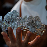Vintage oversize wedding tiara crown 0394