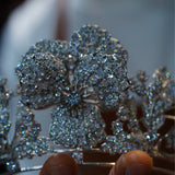Vintage oversize wedding tiara crown 0394